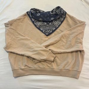 Free people bandana crew sweater